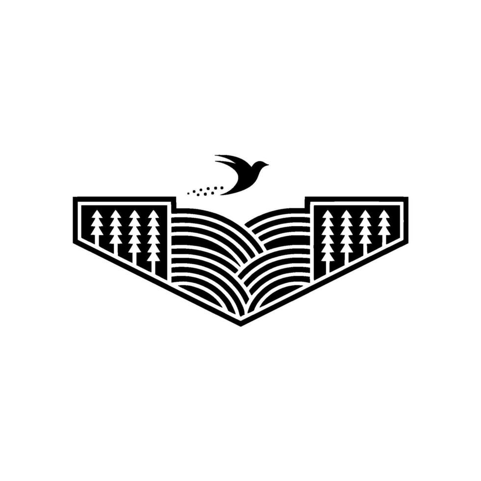 Emblem of Freedom Forest, Flight, and Growth vector