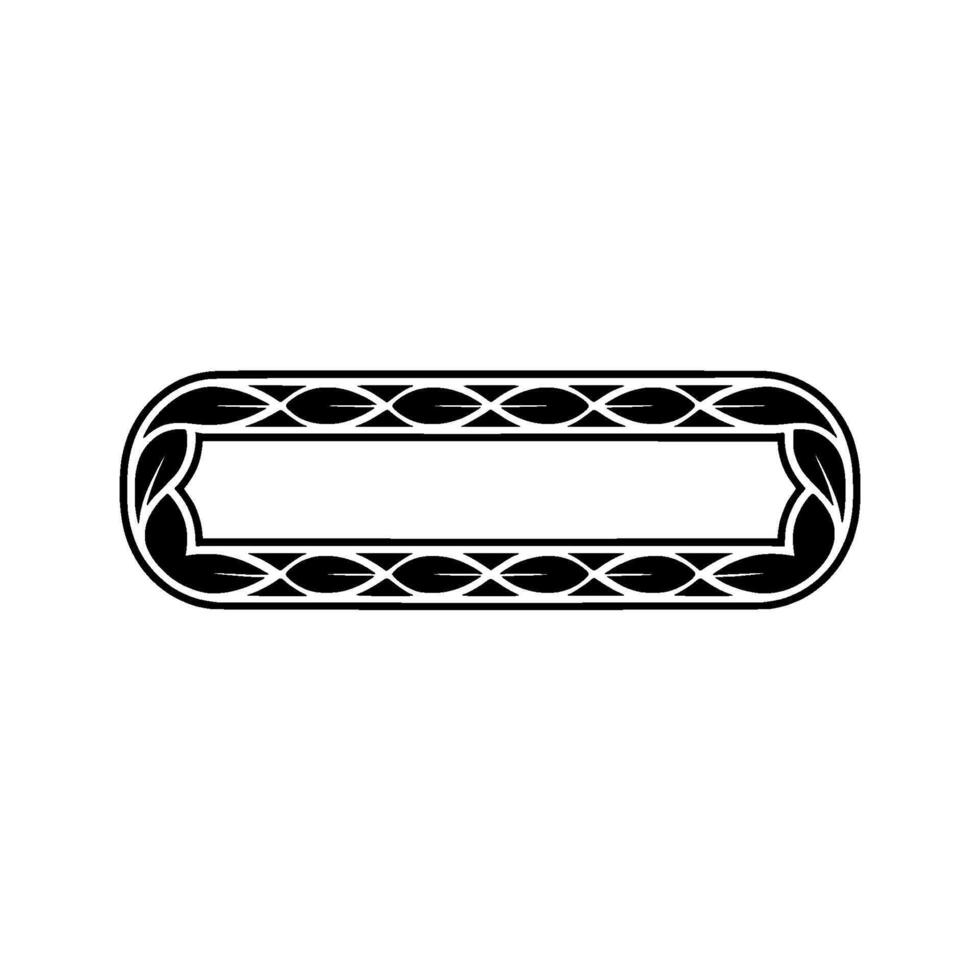 Elegant Oval Border, Art Deco Style, Minimalist vector