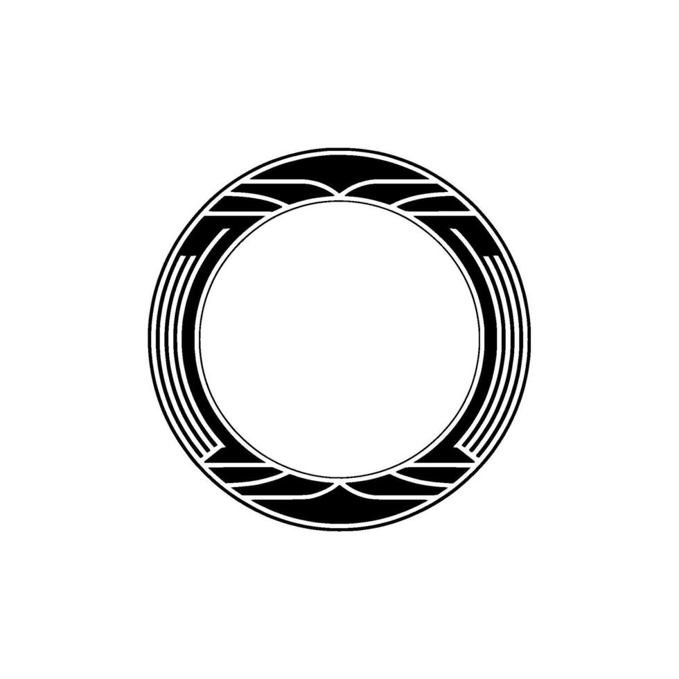 Geometric Circle Emblem, Minimalist , Modern - Abstract vector