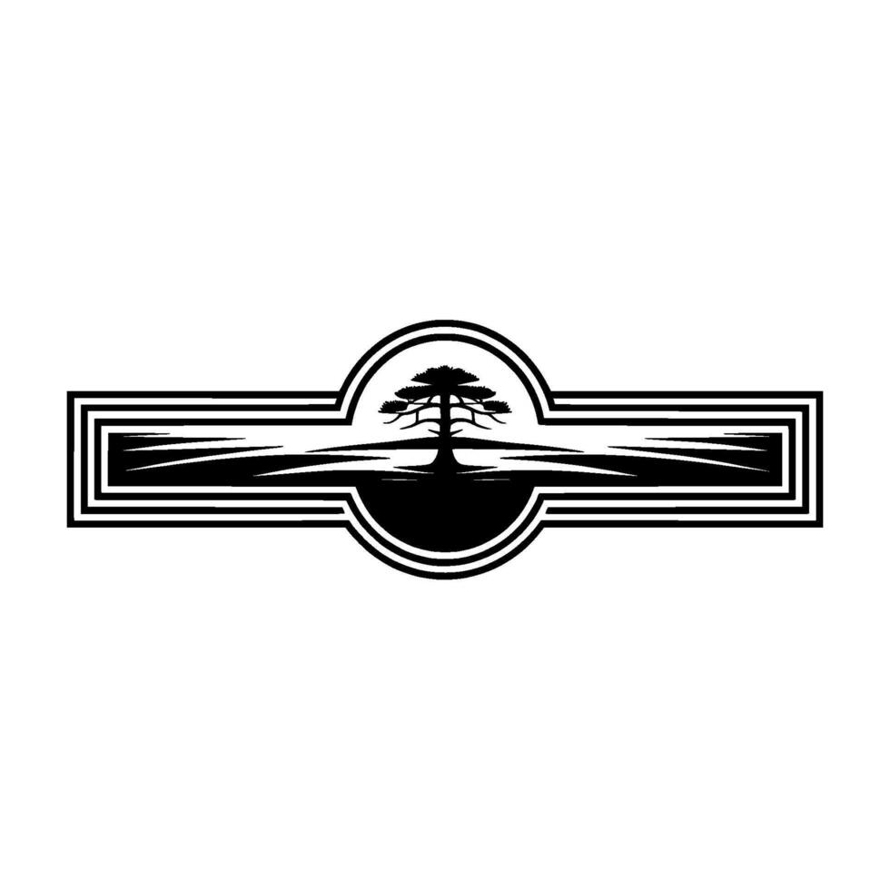 Emblem of Resilience Tree Rooted in Hope vector