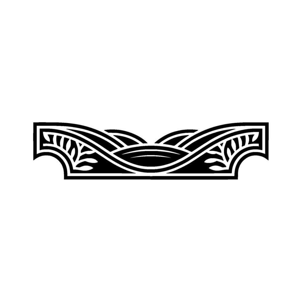 Stylized Wave Border, Art Deco Inspired vector