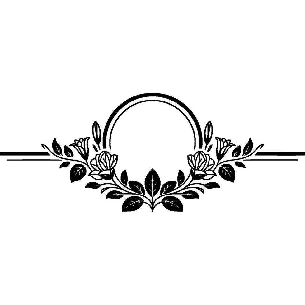 Elegant Floral Arch Vintage Element vector