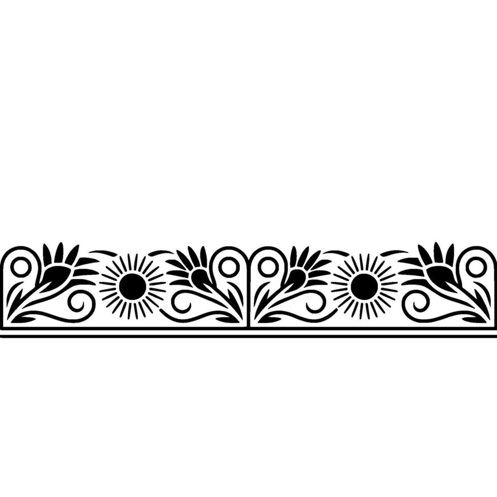 Elegant Floral Border, Vintage , Decorative Element, alternate version 369 vector