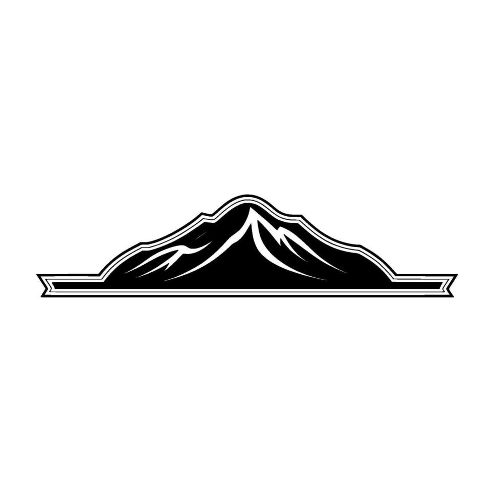Bold Mountain Silhouette, Minimalist Emblem vector