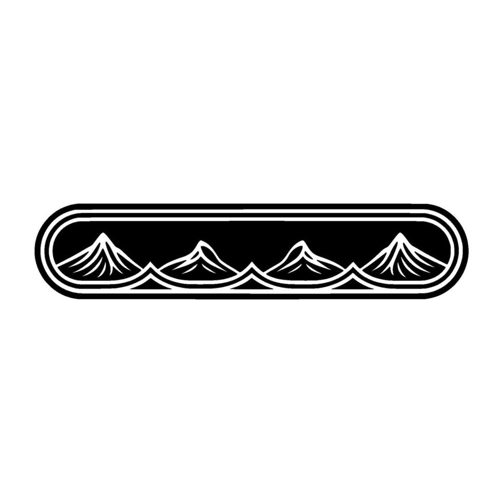 Minimalist Wave Crests, Retro Board vector