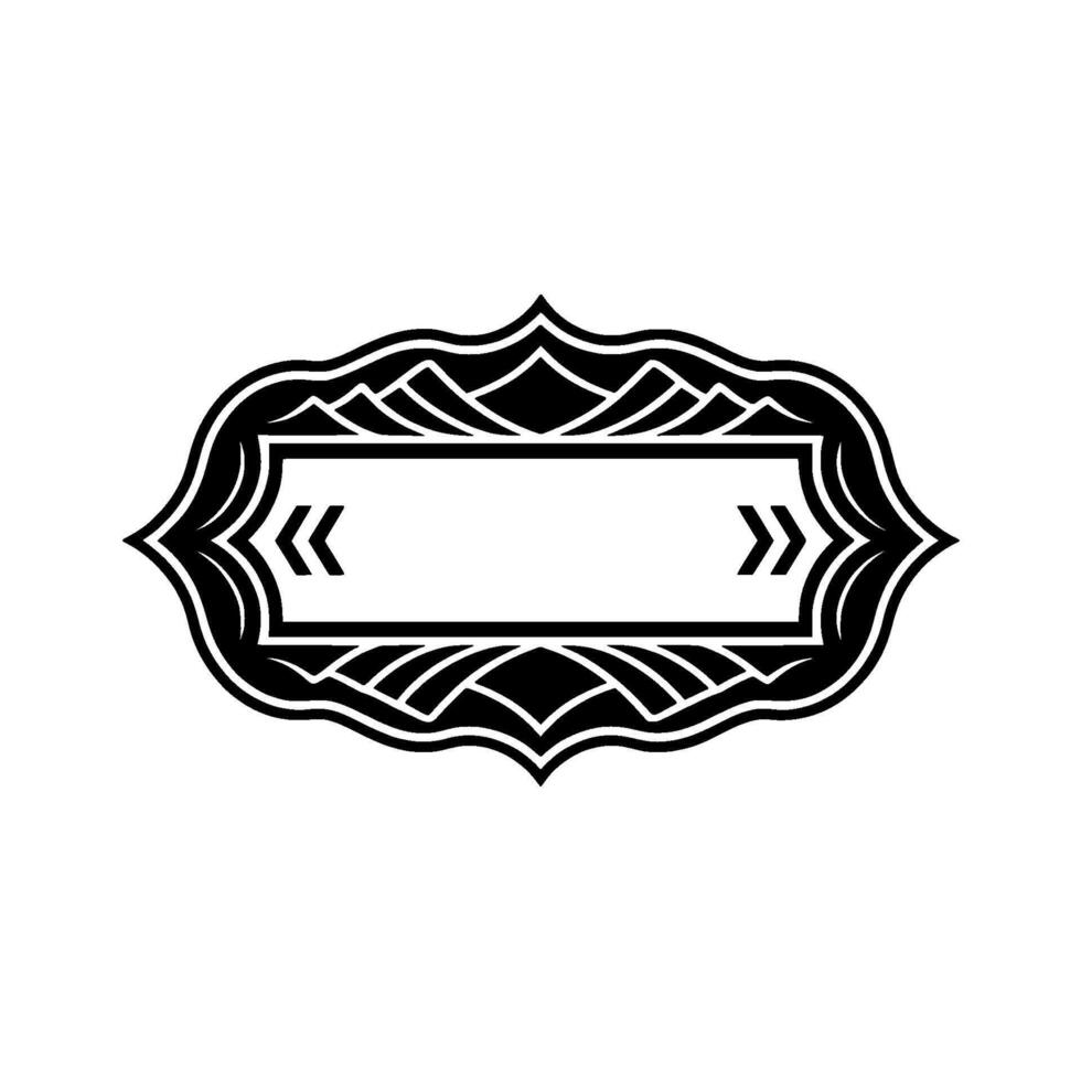 Art Deco Label - Elegant Ornamentation, Vintage vector