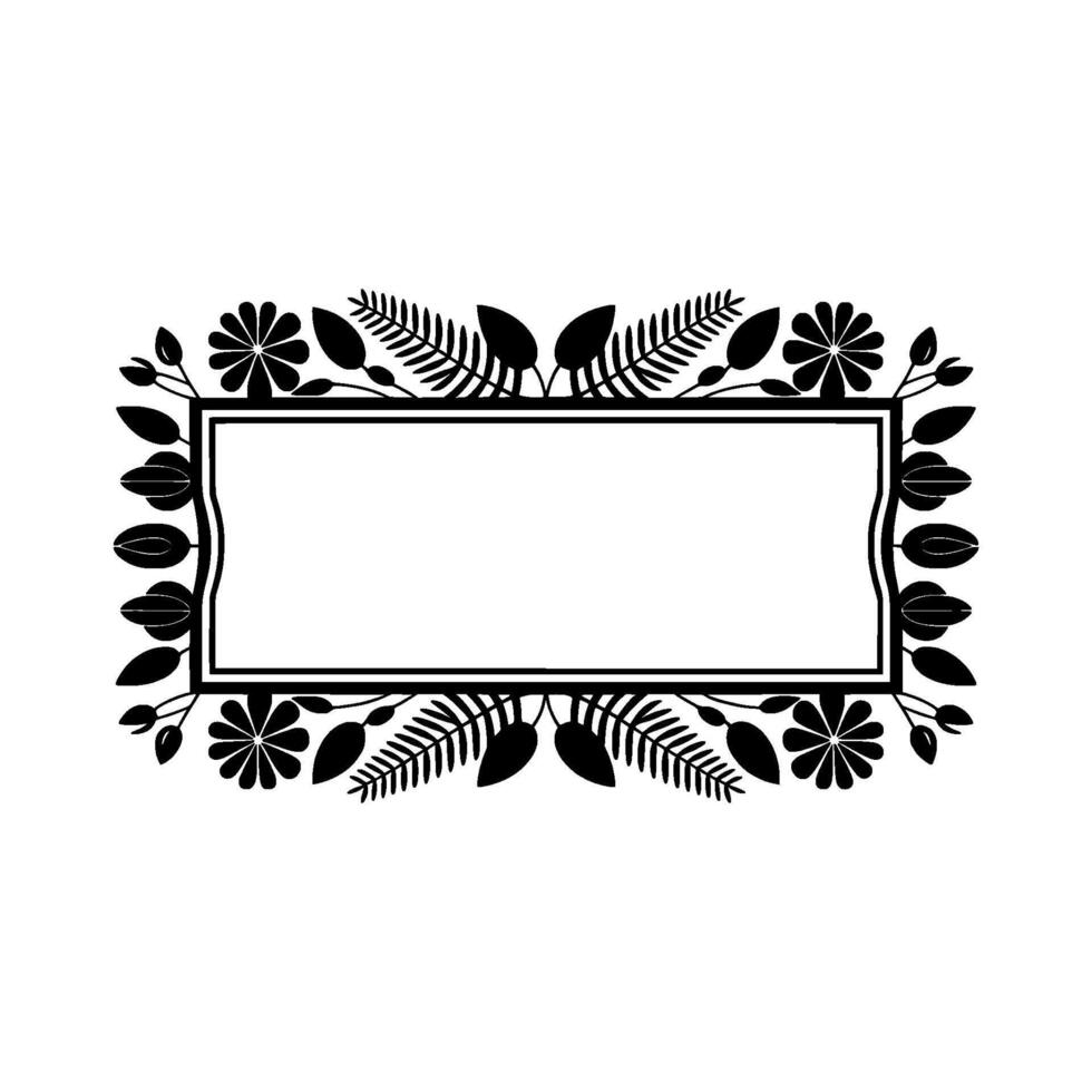 Botanical Frame, Minimalist , Elegant Border vector