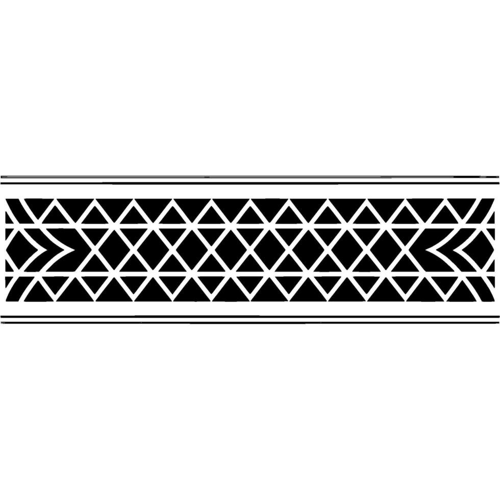 Geometric Tribal Border, Art Deco Style - Triangles vector