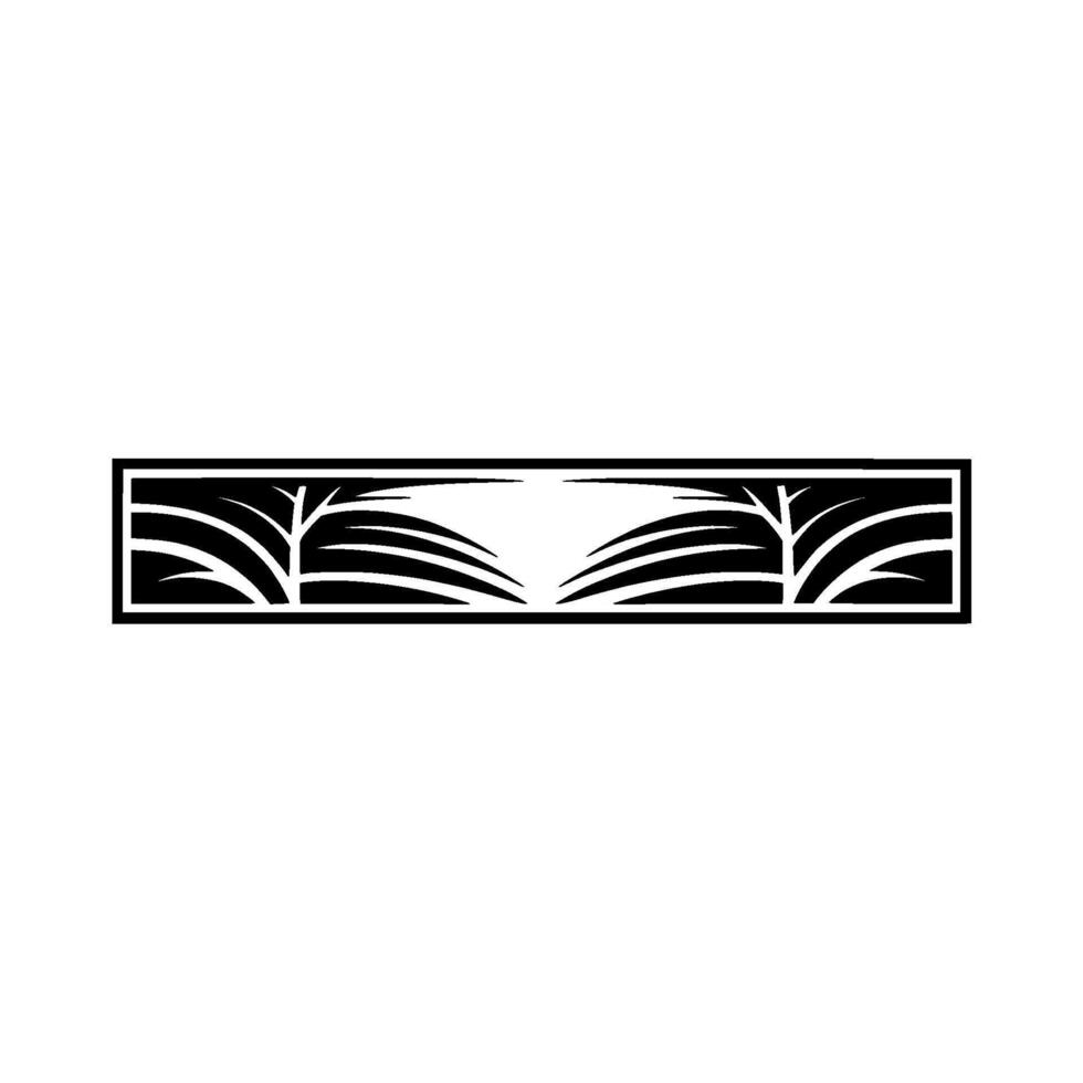 Geometric Grass Border, Minimalist , Elegant Accent vector