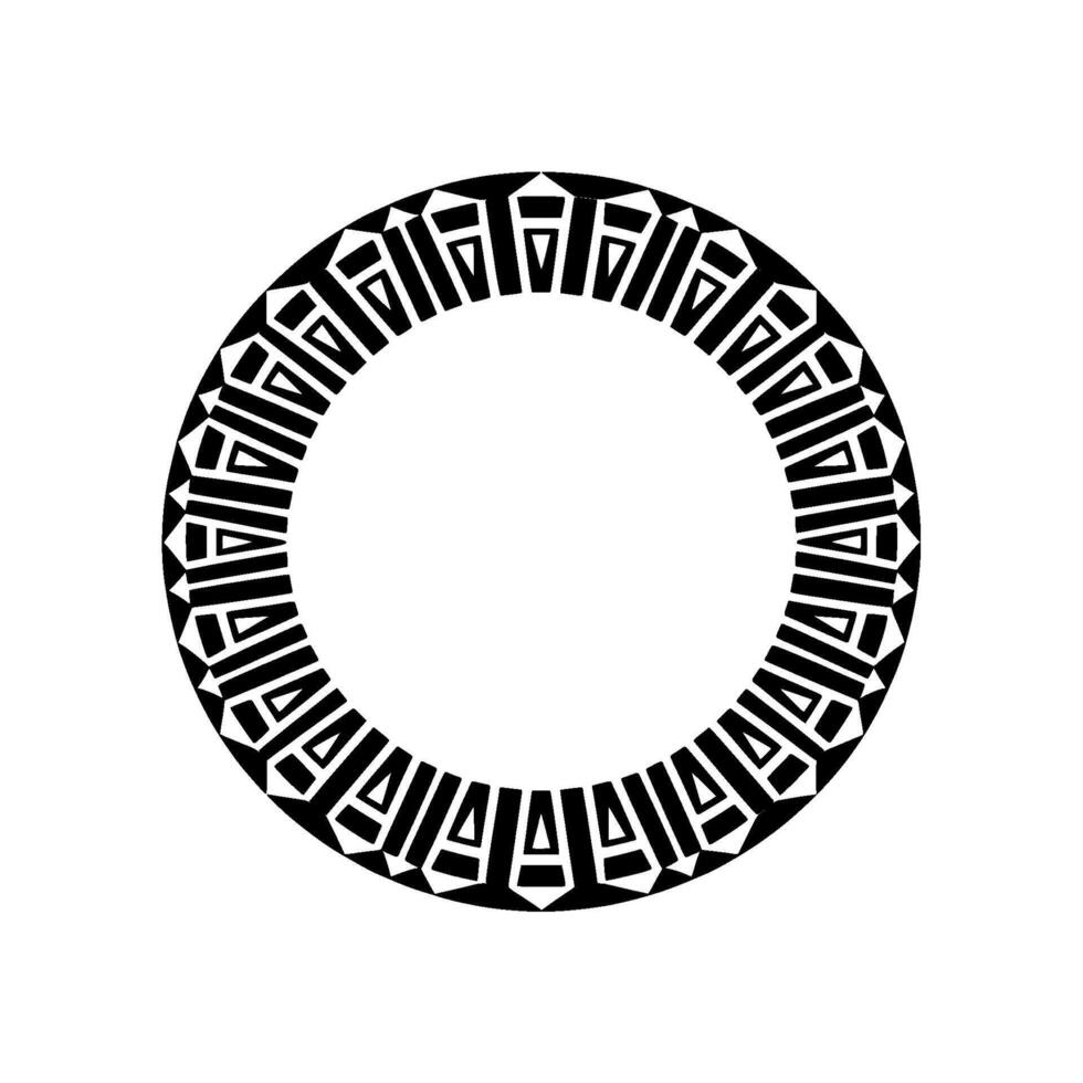 Geometric Tribal Ring, Minimalist , Circular Motif, Geometry vector