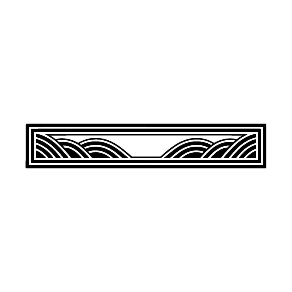 Geometric Wave Horizon, Minimalist - Abstract vector