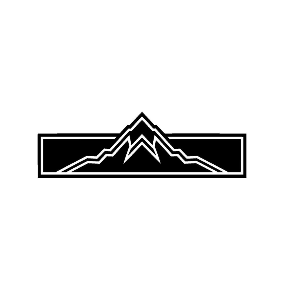 Minimalist Mountain Emblem, Bold Horizon vector