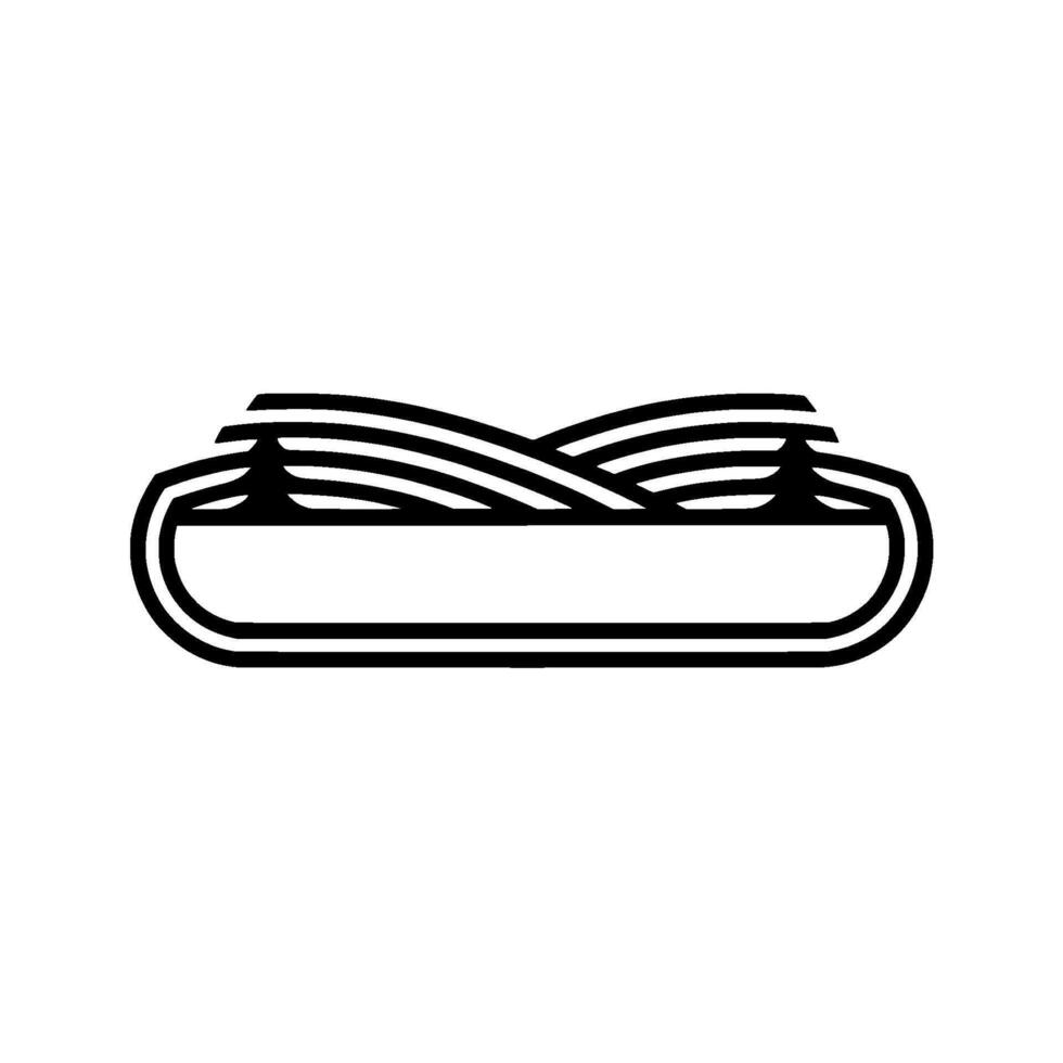 Minimalist Pasta Bowl - Modern Food Illustration vector