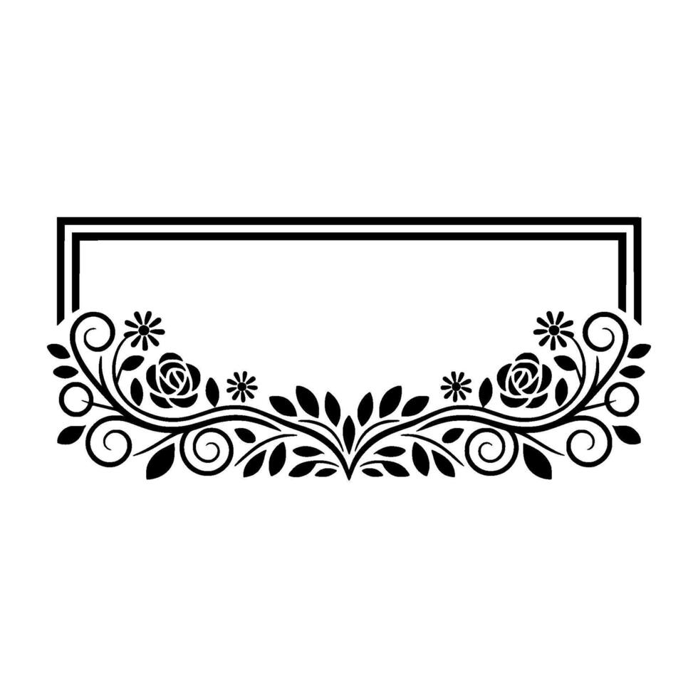Elegant Floral Border, Vintage Element - Wreath vector