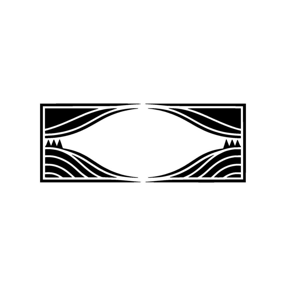 Geometric Landscape Frame, Minimalist - Abstract vector