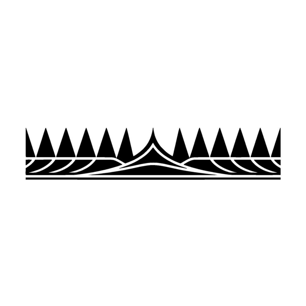 Geometric Wave Border, Minimalist, Illustration vector