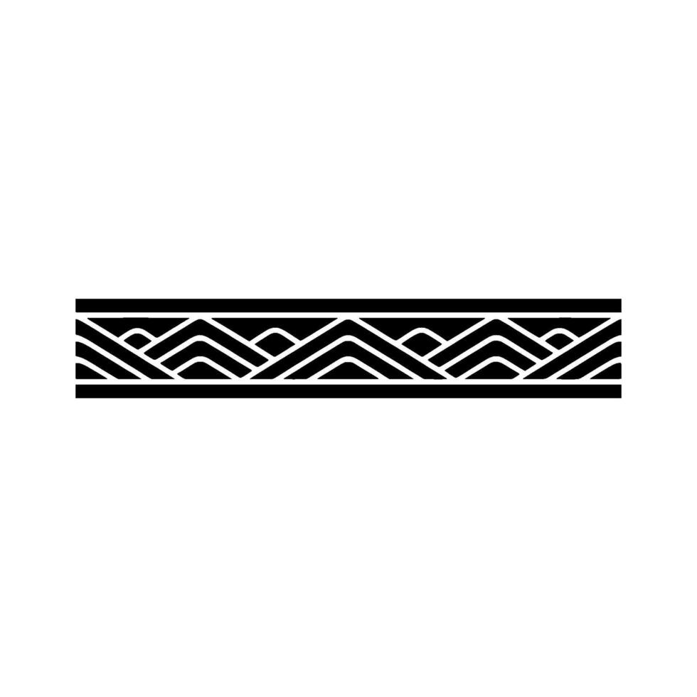 Geometric Wave Border, Art Deco Style, Texture vector