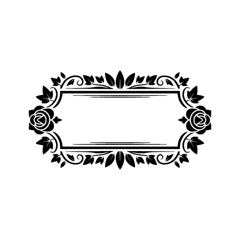 Elegant Floral Frame, Vintage , Decorative Border, alternate version 11 vector
