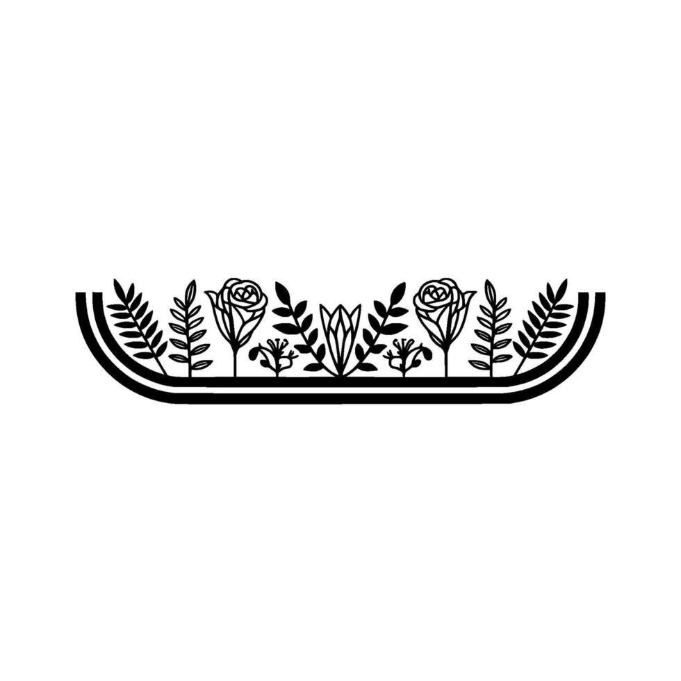 Botanical Arch Elegant Floral Border vector