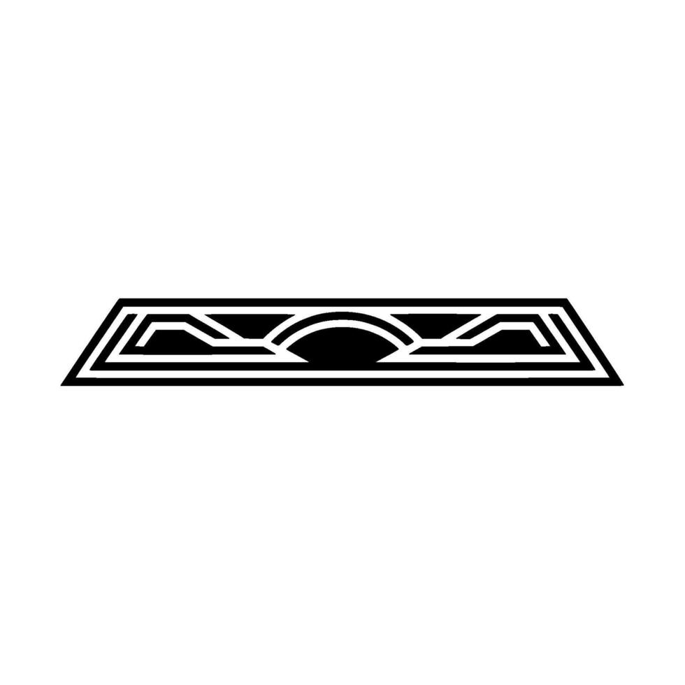 Geometric Deco Crest Elegant Line Art vector