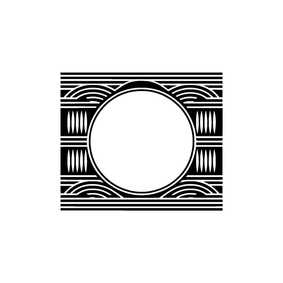 Geometric Wave , Minimalist , Circular Emblem vector