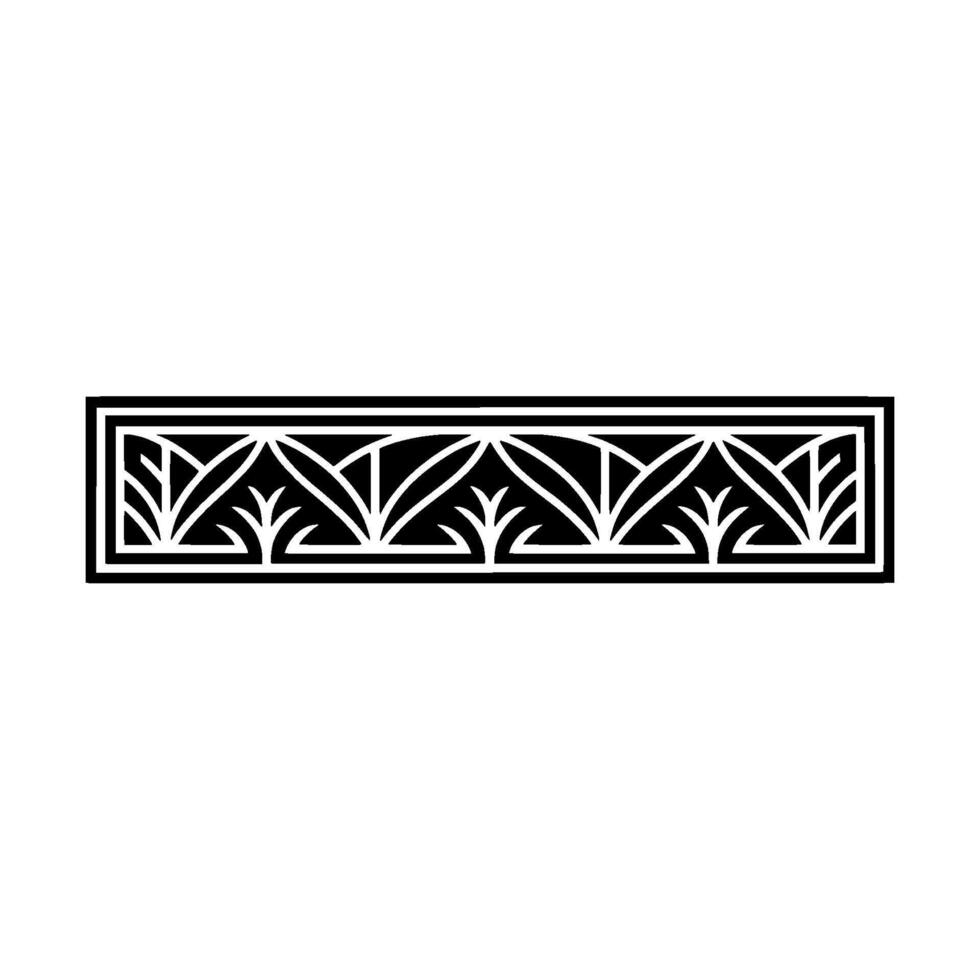 Geometric Bamboo Border, Art Deco Style vector