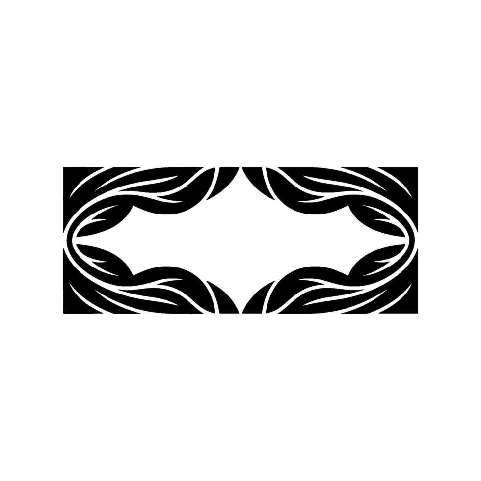 Abstract Swirl Frame, Minimalist , Element vector