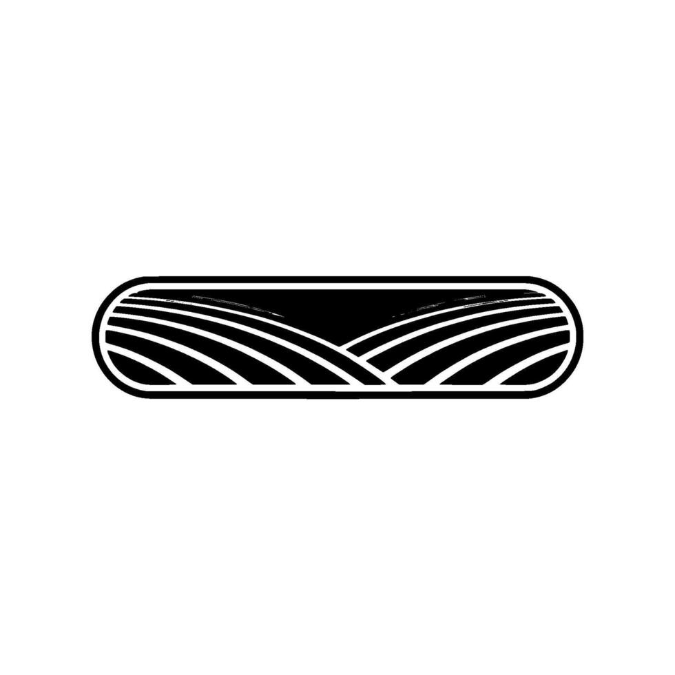 Rolling Hills Emblem - Minimalist Landscape vector