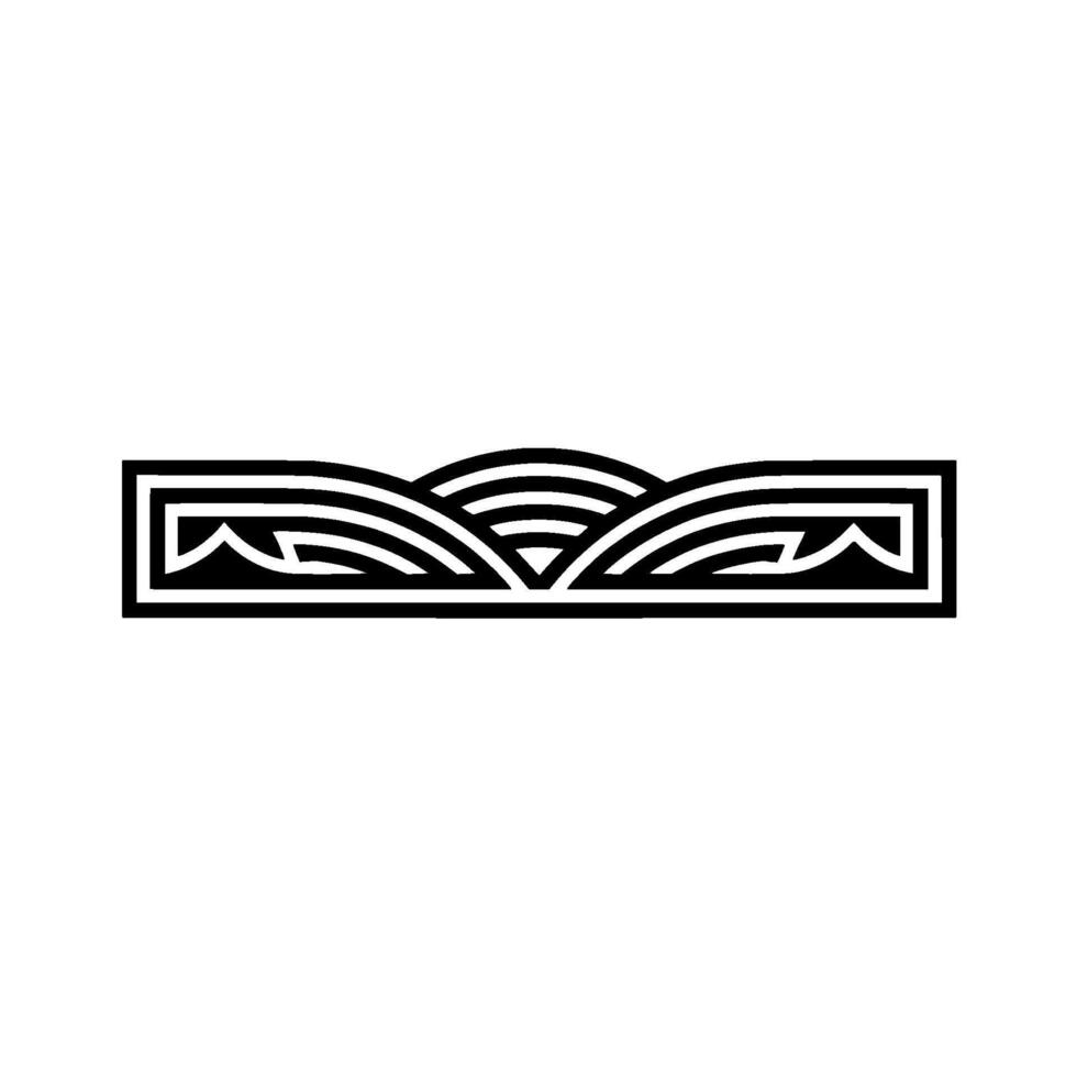 Geometric Horizon Minimalist Wave Crest vector