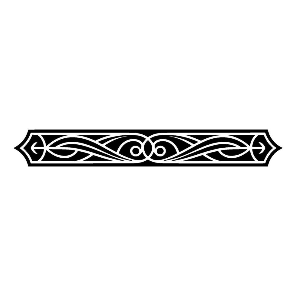 Intricate Celtic Border, Elegant Decorative Element - Linear vector