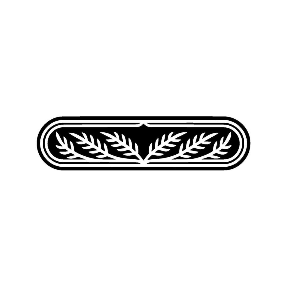 Elegant Laurel Emblem, Vintage Style vector