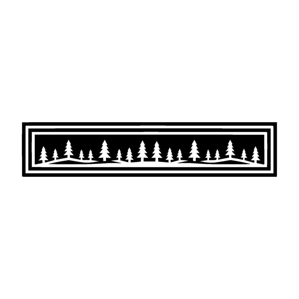 Minimalist Forest Silhouette, Scenic Horizon vector