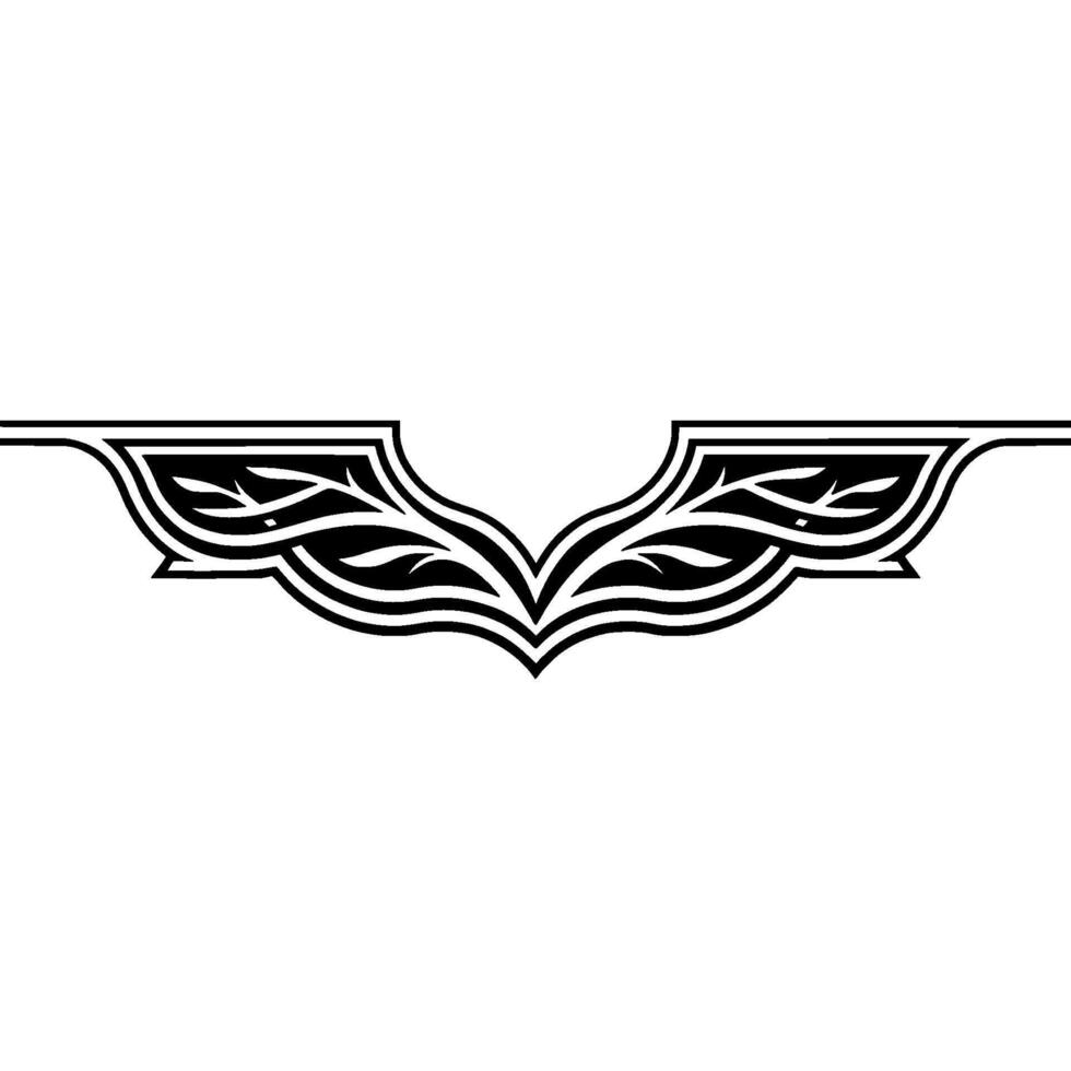 Stylized Winged Ornament, Vintage Border vector