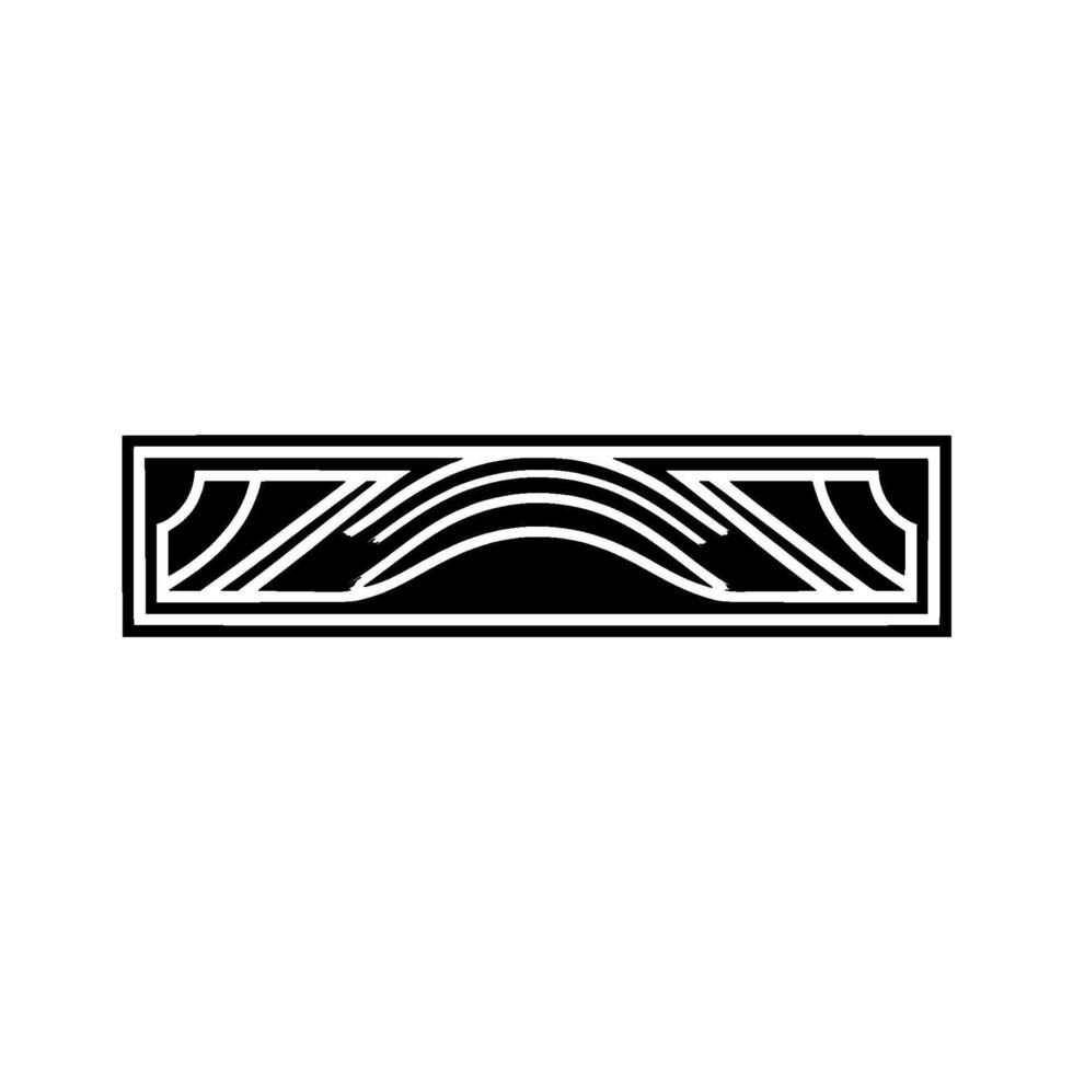 Abstract Wave Geometric Emblem, Modern Minimalism vector