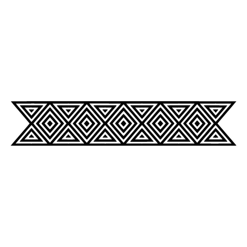 Geometric Deco Border, Minimalist Pattern, alternate version 38 vector