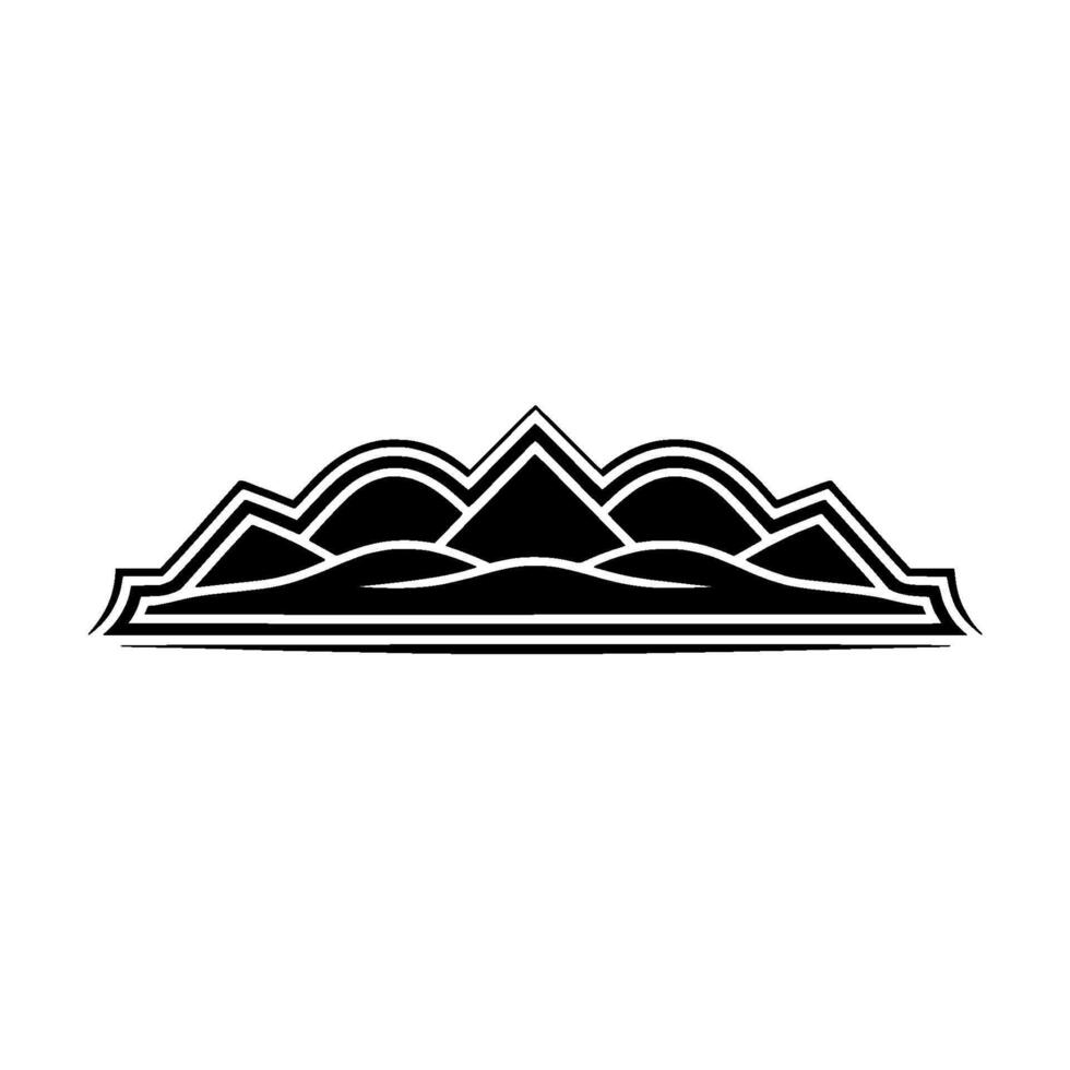 Minimalist Mountain Silhouette, Serene Horizon, Mountains vector