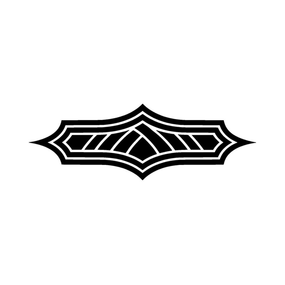 Geometric Crest, Minimalist Emblem, Dark Silhouette vector