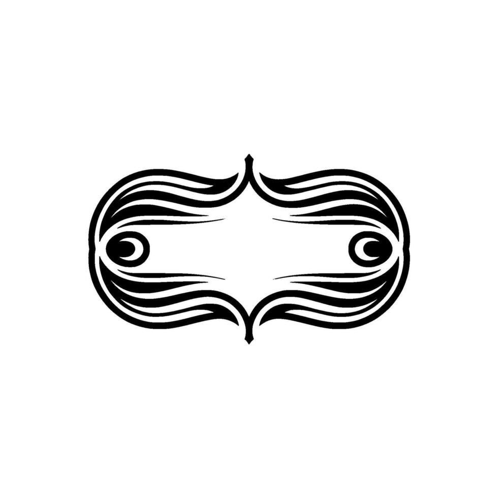 Elegant Black Wave Ornament, Minimalist vector