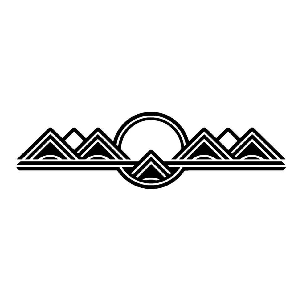 Geometric Mountainscape, Celestial Horizon vector