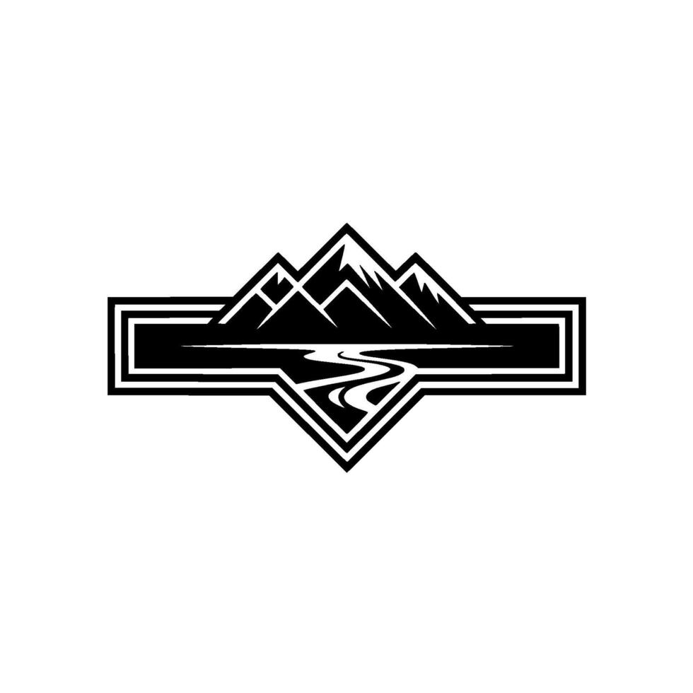 Mountain Vista Emblem - Bold Adventure Symbol vector