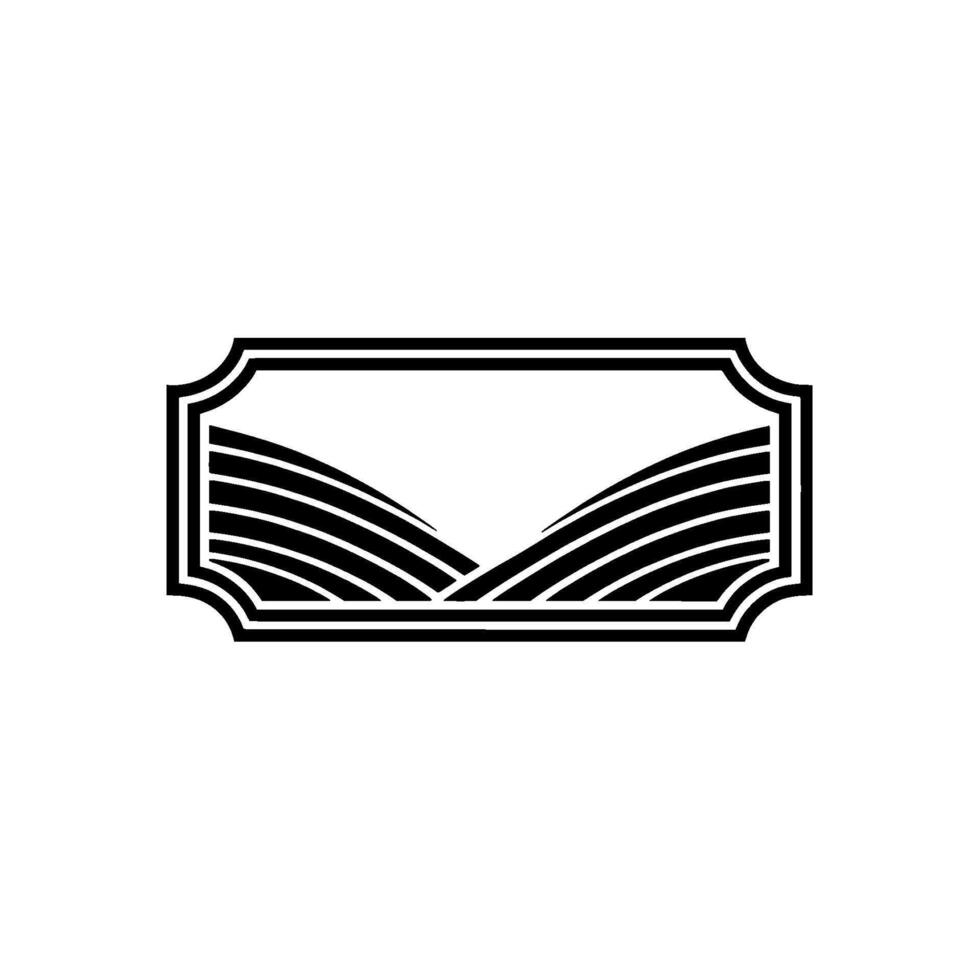 Geometric Landscape Emblem, Vintage Style - Retro vector