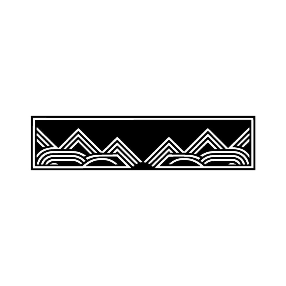 Geometric Wave Border, Art Deco Style, Luxury vector