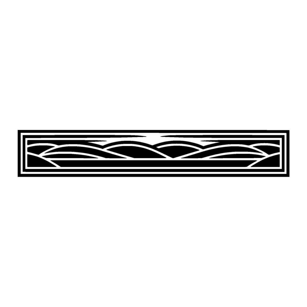 Geometric Horizon Border, Stylized Landscape vector