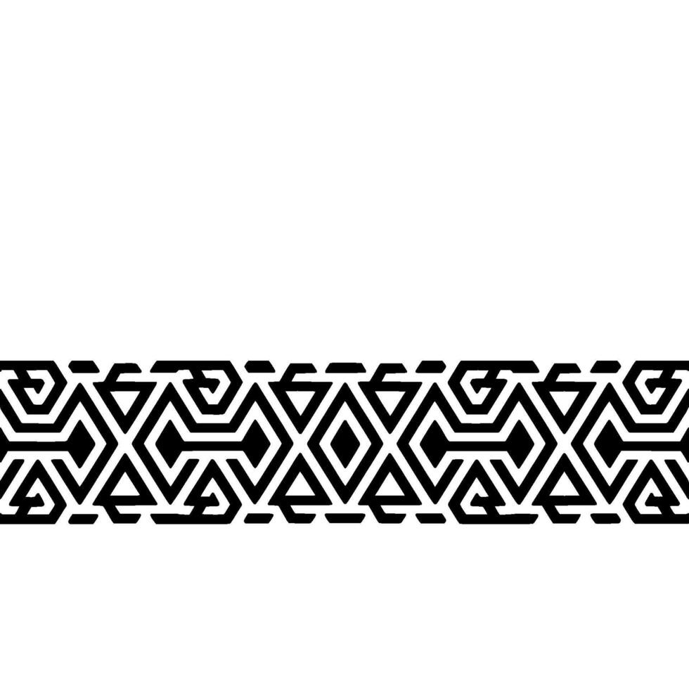 Geometric Tribal Border, Minimalist, alternate version 115 vector