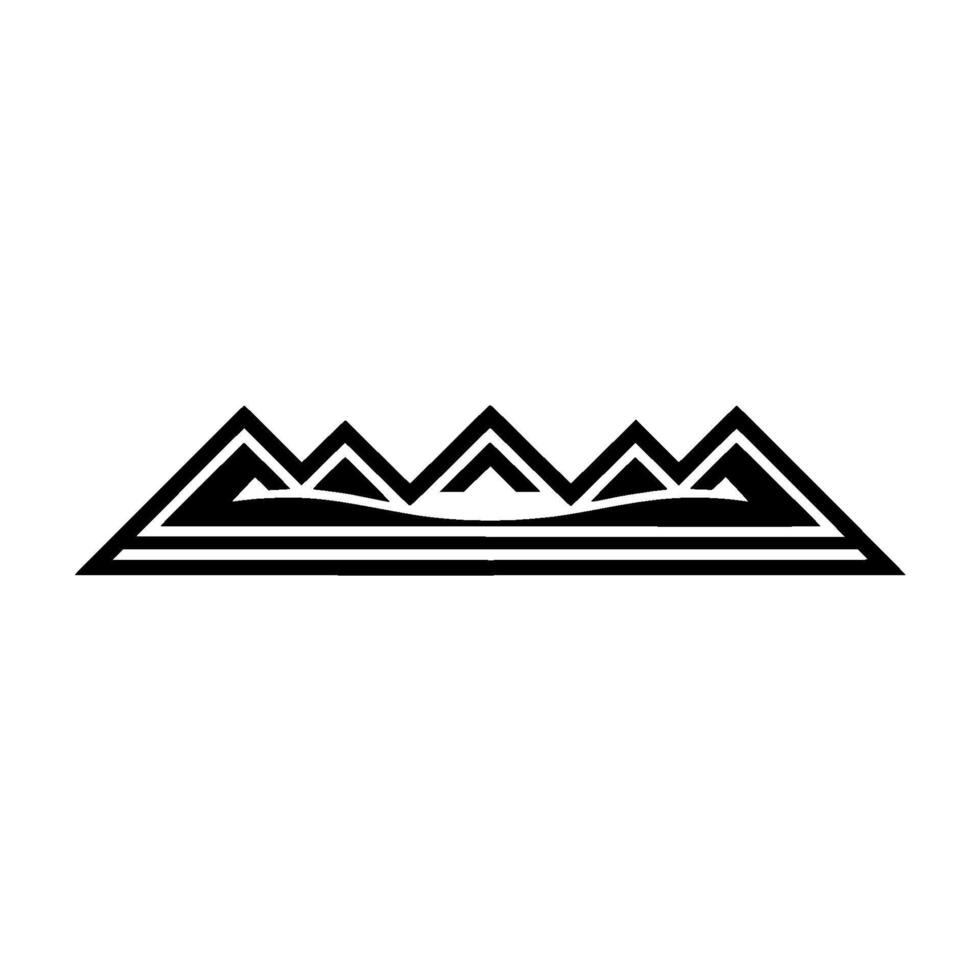 Geometric Mountain Range, Minimalist Landscape, Triangle vector