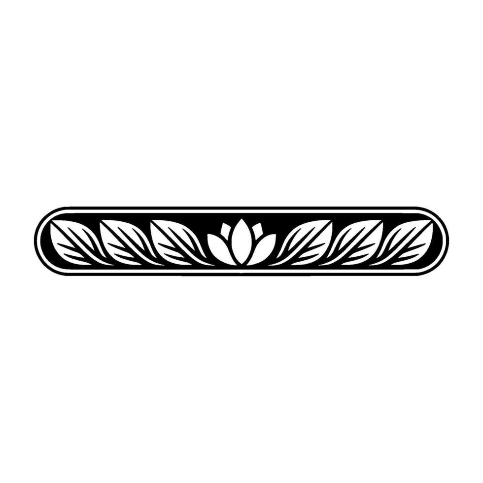 Elegant Botanical Border, Minimalist, Lotus vector