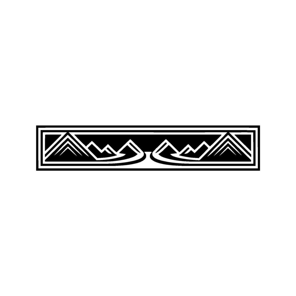 Geometric Mountainscape, Art Deco Style, Mountain vector