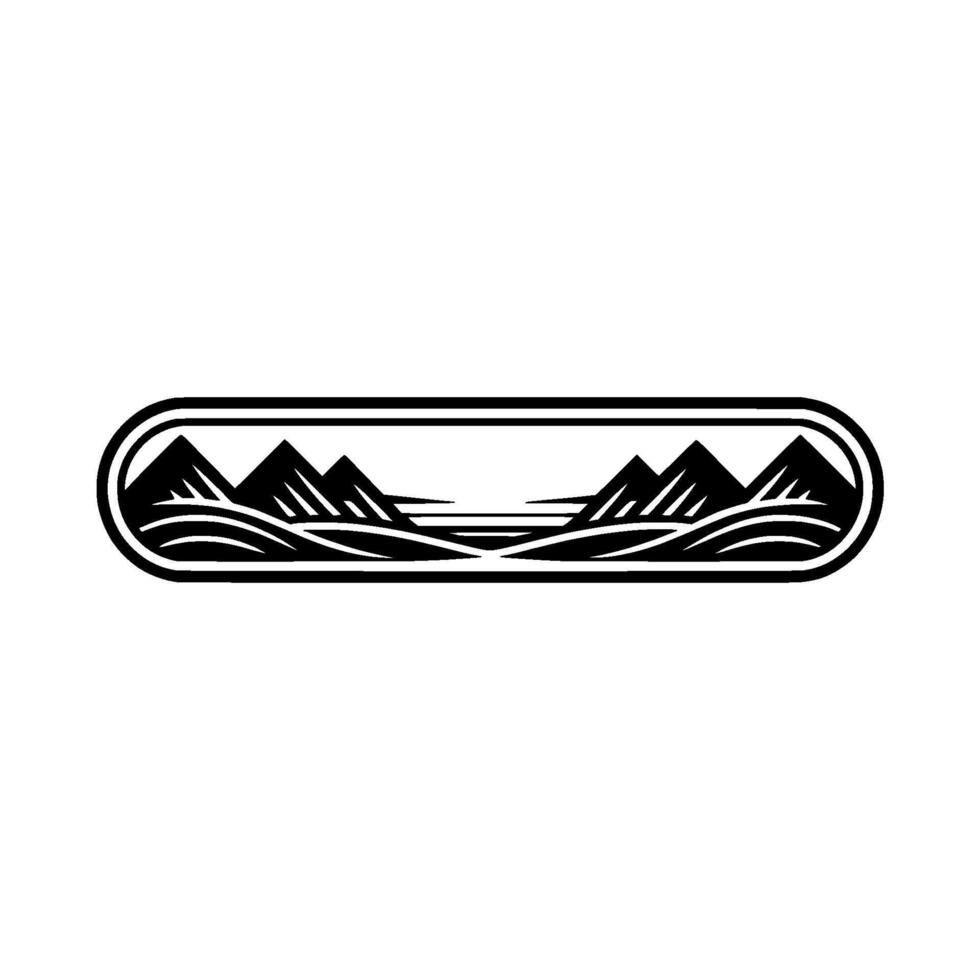 Mountain Silhouette Emblem, Adventure Exploration - Mountains vector