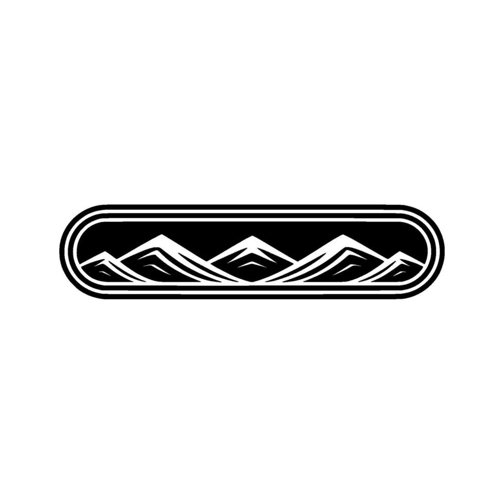 Mountain Silhouette Badge, Adventure Emblem, Minimalist vector