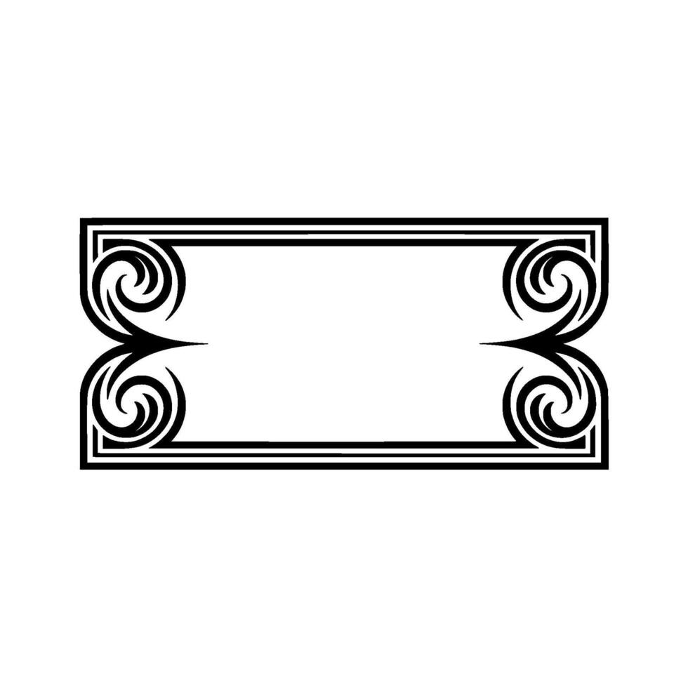 Art Deco Scroll Frame, Elegant Element vector